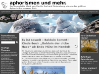 Screenshot des Blogs aphorismen und mehr.