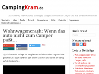 Screenshot des Blogs Campingkram.de