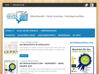 Screenshot des Blogs Aktienkaufen24.com