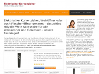 Screenshot des Blogs Elektrischer Korkenzieher