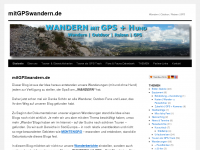 Screenshot des Blogs WANDERN mit GPS + Hund
