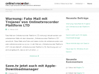 Screenshot des Blogs OnlineTvRecorder News
