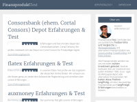 Screenshot des Blogs Finanzprodukttest.de