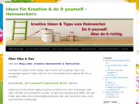 Screenshot des Blogs Ideen für Kreative & do it yourself – Heimwerkern