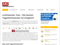 Screenshot des Blogs Lichtwecker Test