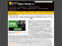 Screenshot des Blogs Wetttipps-heute.com – Täglich Sportwetten Tipps, Wettbonus und mehr