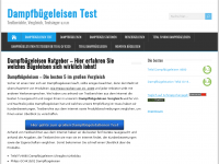 Screenshot des Blogs Dampfbügeleisen Test – Großer Vergleich