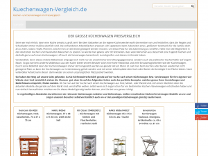 Screenshot des Blogs Küchenwagen Vergleich