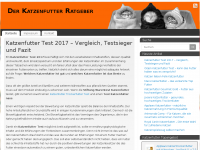 Screenshot des Blogs Der Katzenfutter Ratgeber