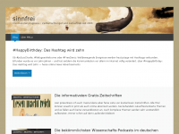 Screenshot des Blogs sinnfrei