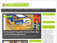 Screenshot des Blogs Testgiraffe
