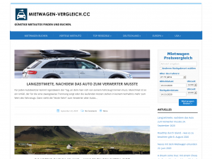 Screenshot des Blogs Mietwagen-Vergleich.cc