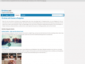 Screenshot des Blogs Drohne mit Kamera – Alles über Drohnen