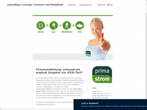 Screenshot des Blogs primaBlog