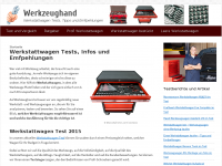 Screenshot des Blogs Werkzeughand – Werkzeug und Werkstattwagen