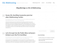 Screenshot des Blogs SSL Webhosting