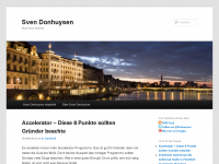 Screenshot des Blogs Sven Donhuysen
