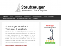 Screenshot des Blogs Staubsauger beutellos Test und Vergleiche