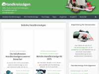 Screenshot des Blogs Handkreissäge Ratgeber