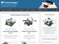 Screenshot des Blogs Tischkreissäge Ratgeber