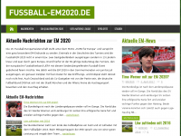 Screenshot des Blogs fussball-em2020.de