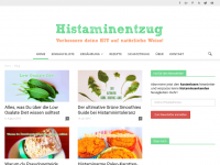 Screenshot des Blogs Histaminintoleranz – Dein Ratgeber-Blog