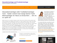 Screenshot des Blogs Funkalarmanlage