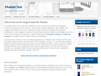 Screenshot des Blogs Phablet Test – Infos und Vergleiche