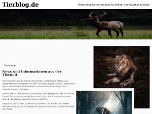 Screenshot des Blogs Tierblog.de