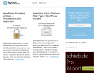 Screenshot des Blogs WordPress Tutorials deutsch, Tipps und Tricks für Blogger