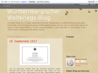 Screenshot des Blogs Württembergischer Weltkriegs-Blog