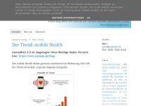 Screenshot des Blogs Gesundheit 2.0