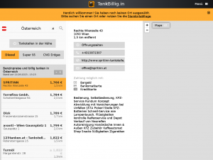 Screenshot des Blogs TankBillig.Info Blog