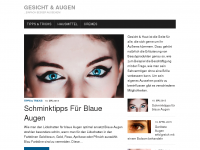 Screenshot des Blogs Gesicht und Augen