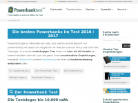 Screenshot des Blogs Powerbanktest.net