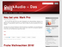 Screenshot des Blogs QuickAudio – Das Blog