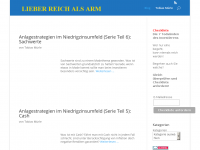 Screenshot des Blogs Lieber reich als arm