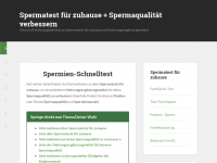 Screenshot des Blogs Spermatest für zuhause