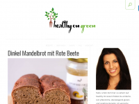 Screenshot des Blogs Healthy On Green – Vegane Rezepte & mehr