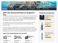 Screenshot des Blogs Schwimmbrillen Test
