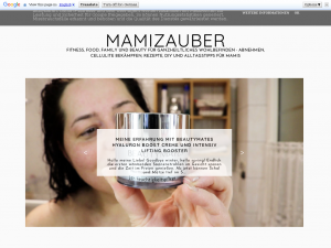 Screenshot des Blogs Mami Zauber