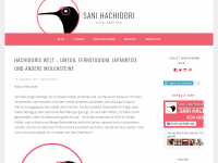 Screenshot des Blogs Sani Hachidori – Klein, aber oho.