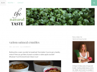 Screenshot des Blogs The Natural Taste
