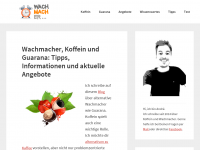 Screenshot des Blogs Wachmacher-Test – Infos, Tipps und Angebote zum Thema Guarana