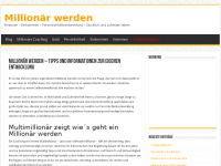 Screenshot des Blogs Millionär werden
