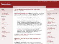 Screenshot des Blogs PsychoNeuro