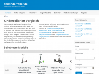 Screenshot des Blogs Kinderroller Test