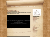 Screenshot des Blogs Kolumbus und die Neue Welt