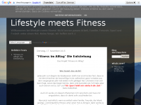 Screenshot des Blogs lifestyle meets fitness