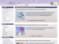 Screenshot des Blogs Dekotipps für Gardinen u. Gardinenstangen sowie Plissee